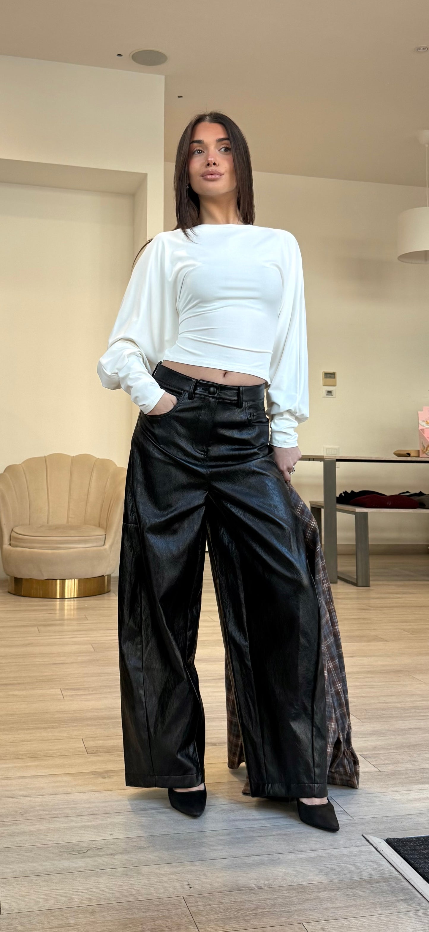 Pantalone Ecopelle Balloon