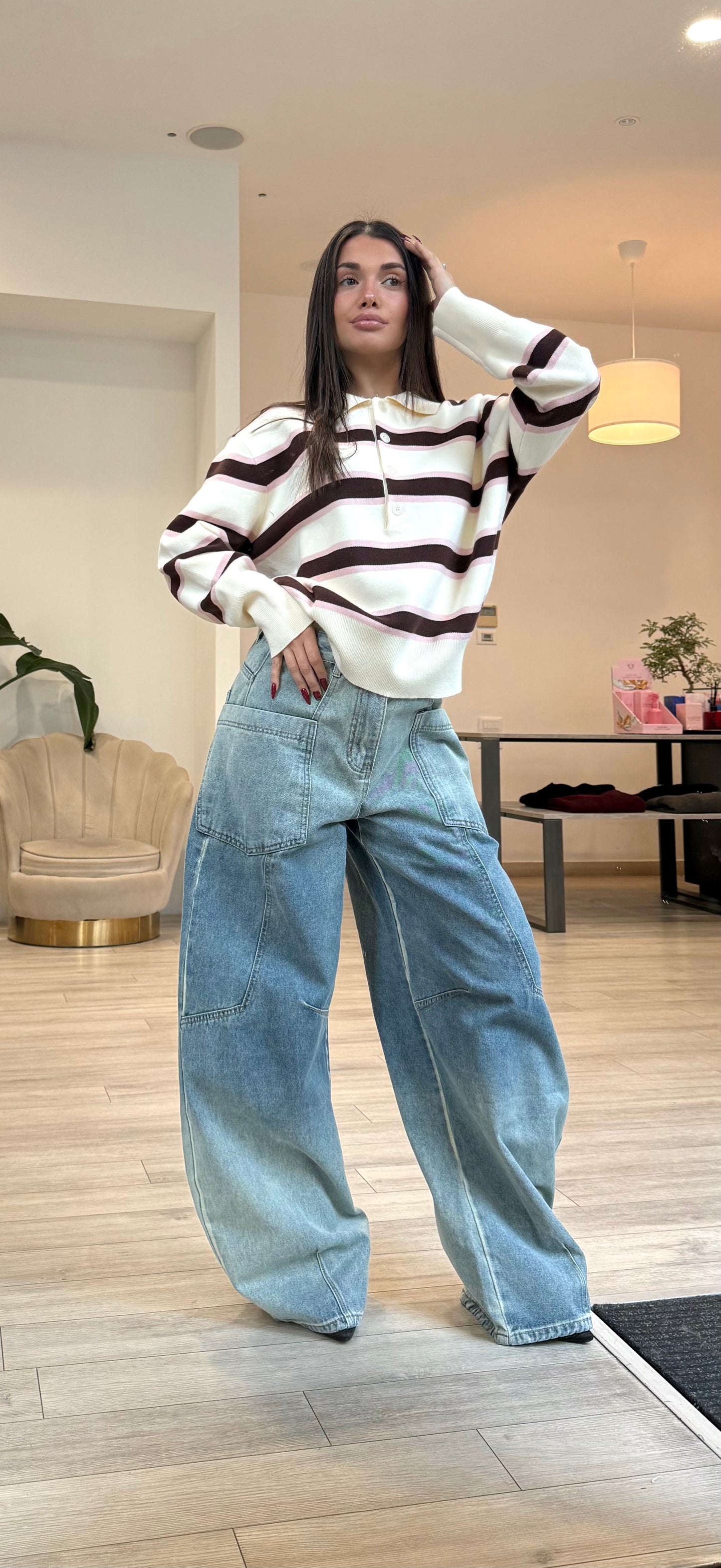 Maglioncino Righe Polo