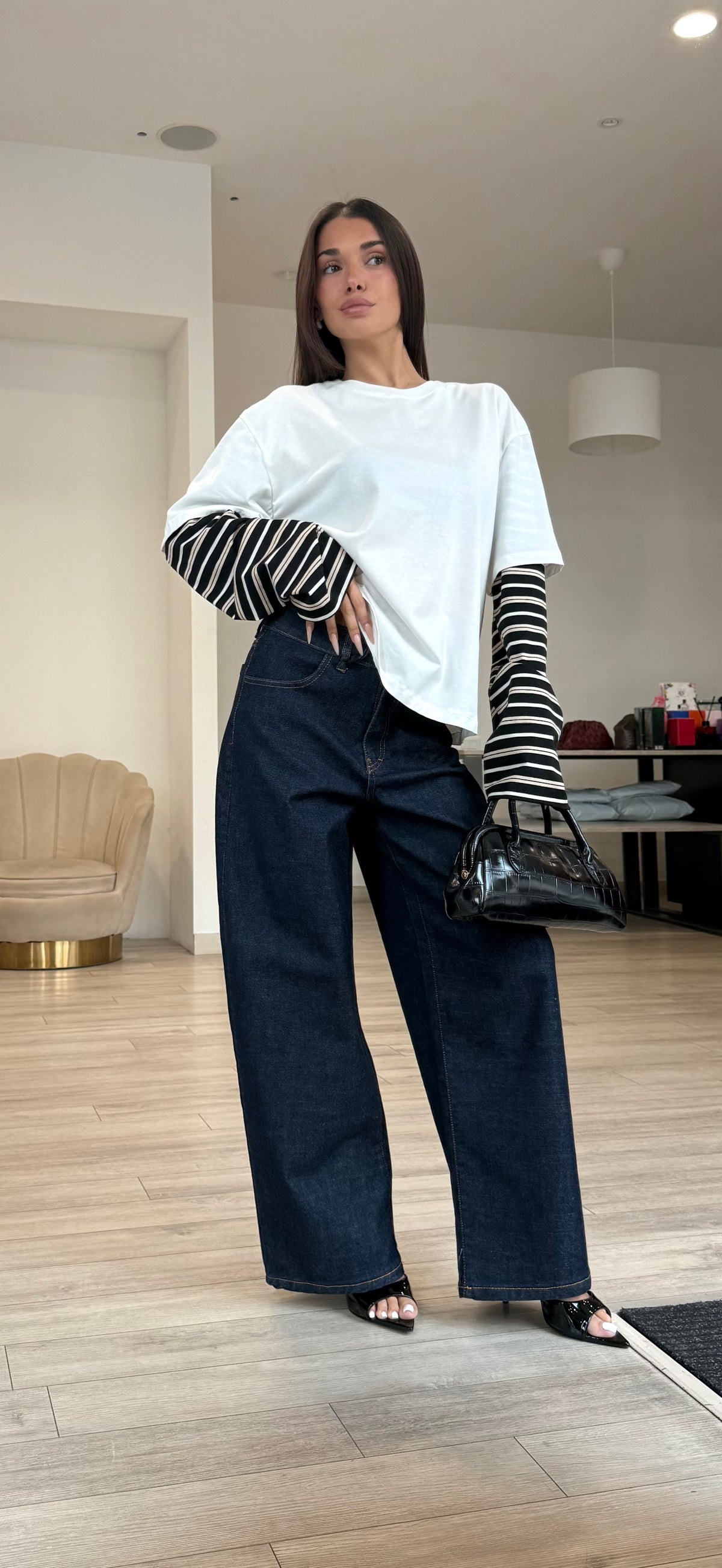 Maglia Righe Baggy